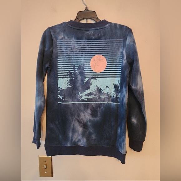 Beach Boys Blue Tie Dye Graphics Long Sleeve Sweatshirt - Women's oversized xs - Picture 2 of 3
